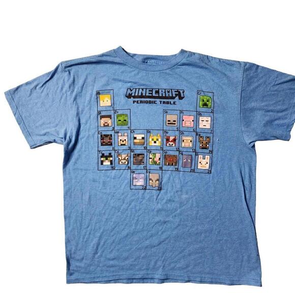 Minecraft Periodic Table Graphic Tee - Light Blue - Size XXL - Official Merch - Picture 1 of 3